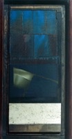 Hartfaser und Sperrholz bemalt, 76 x 38 cm